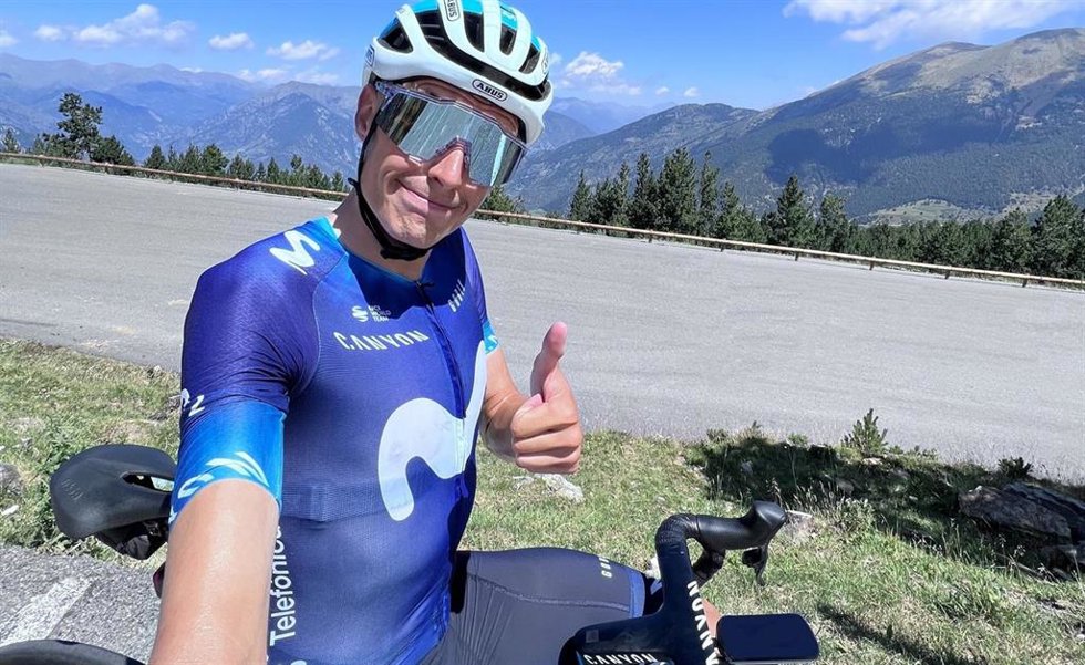 Enric Mas, durante un día de entrenamiento.