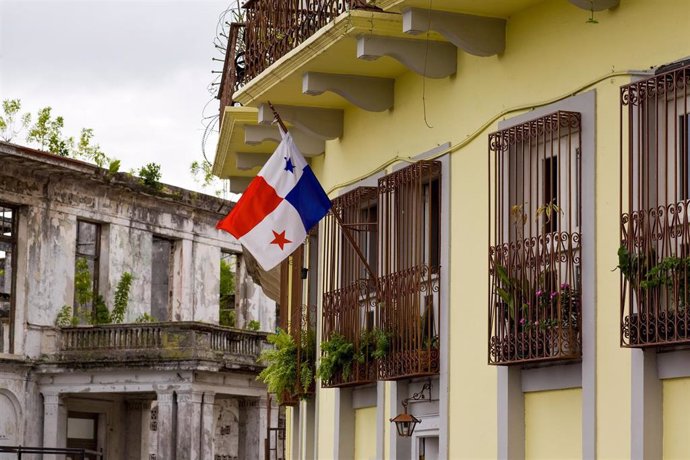 Archivo - Imagen de archivo de una bandera de Panamá