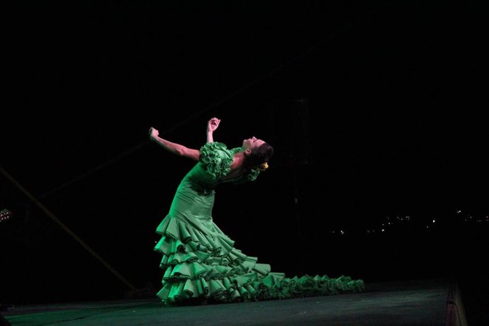 La bailaora Lucía Álvarez 'La Piñona' en la sede de La Rábida de la UNIA