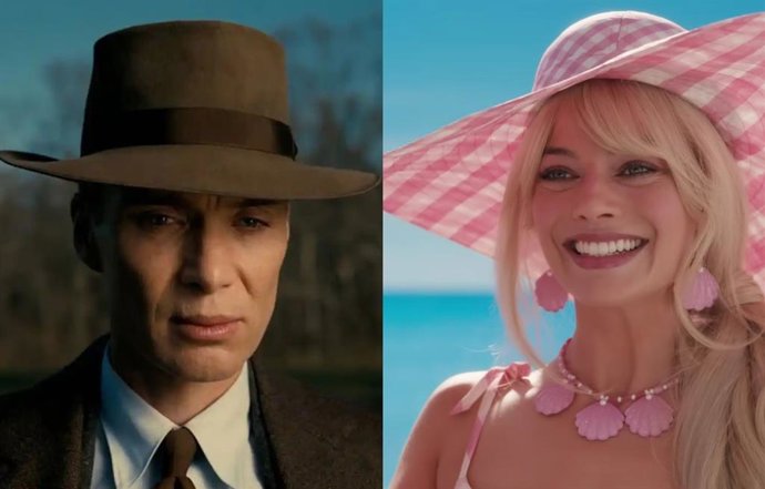 Imágenes de Oppenheimer y Barbie