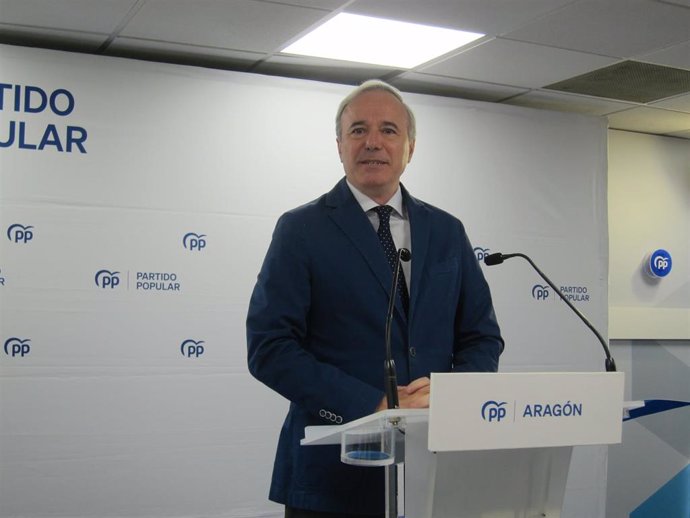 El presidente del PP Aragón, Jorge Azcón.