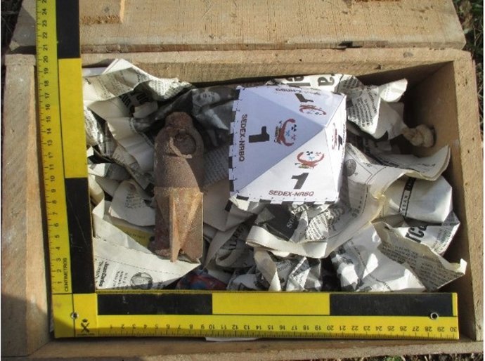 Una granada de la Guerra Civil.