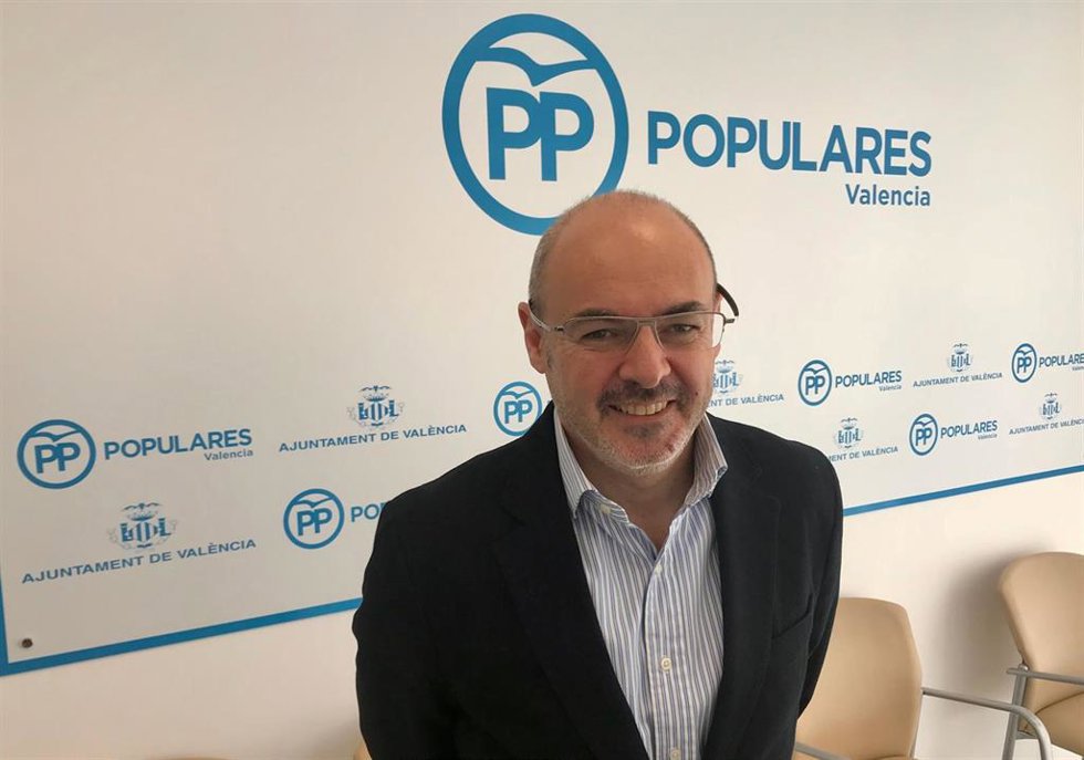 Archivo - El portavoz del PP en el Ayuntamiento de Valncia, Eusebio Monzó
