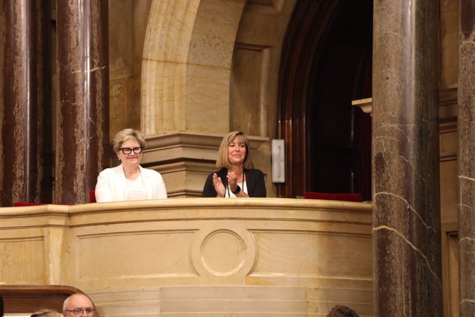 Les senadores designades Núria Marín (PSC) i Teresa Pallars (Junts)