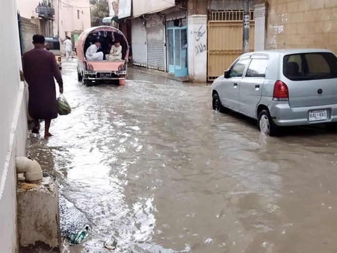 Archivo - Inundaciones por las lluvias monzónicas en Baluchistán, Pakistán (archivo)