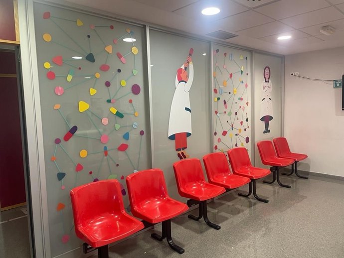 Uno de los vinilos de las consultas de Hematología.