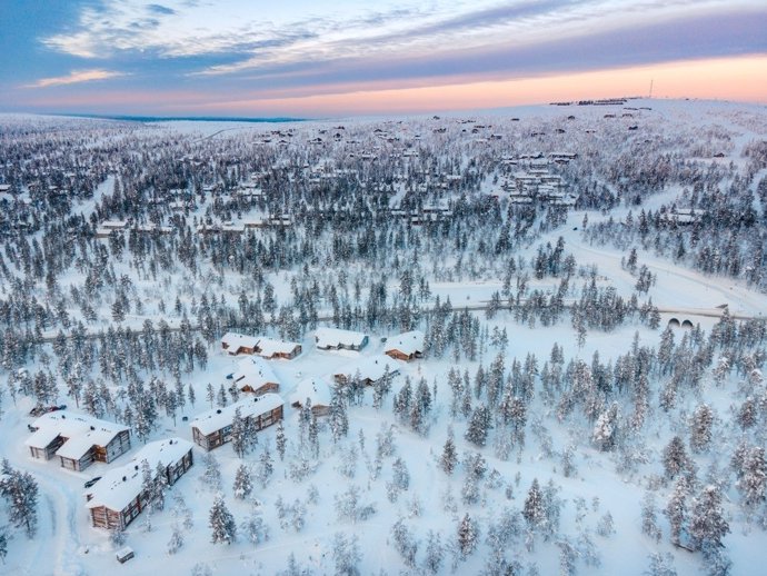 Paisaje de Rovaniemi (Finlandia).