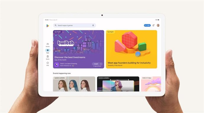 Rediseño de la Play Store para pantallas grandes