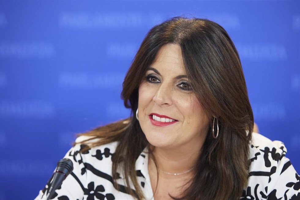 La portavoz del Grupo Parlamentario Socialista, Ángeles Férriz, en una foto de archivo en rueda de prensa.