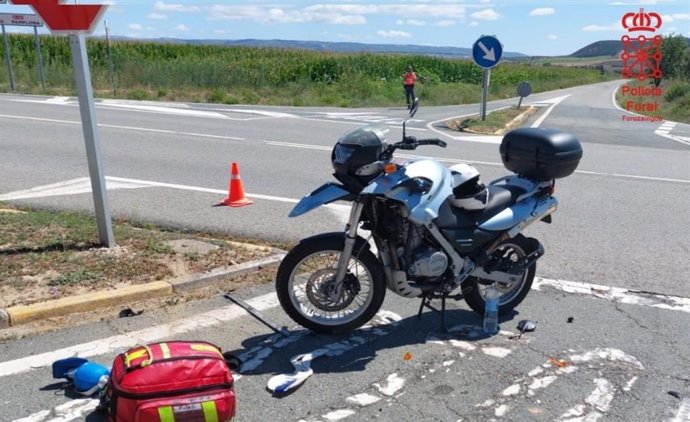 Fallece un motorista en un accidente en Murillo el Cuende.