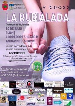 Cartel anunciador de la carrera en Parada de Rubiales