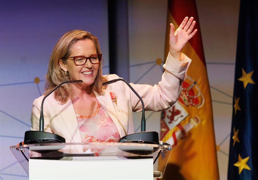 La vicepresidenta primera del Gobierno, Nadia Calviño