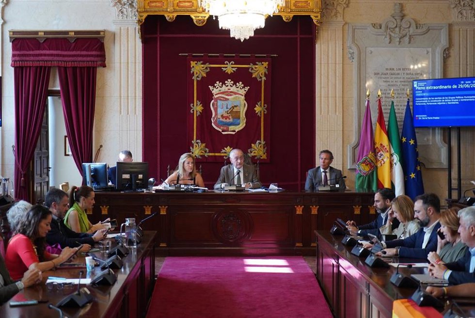 Imagen de archivo de un Pleno del Ayuntamiento de Málaga