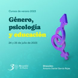 Cartel de 'Género, Psicología y Educación', uno de los Cursos de Verano de la UHU.