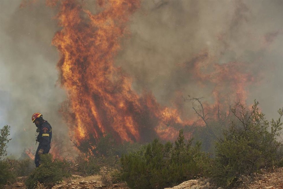 Bombero en Grecia