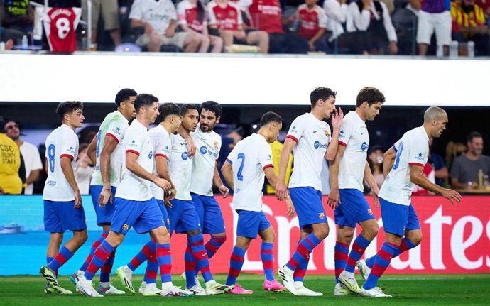El Bara 23/24 arranca la pretemporada con derrota ante el Arsenal (5-3) en el SoFi Stadium de Los Angeles (California, Estados Unidos)