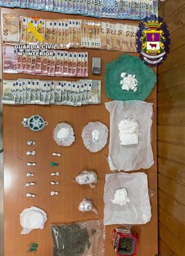 Imagen de la droga incautada en la operación