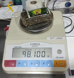 Droga incautada en San Clemente.