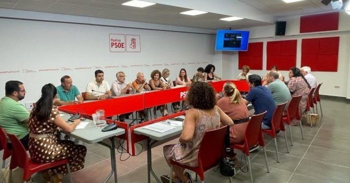 La dirección del PSOE de Huelva en la Comisión Ejecutiva Provincial.