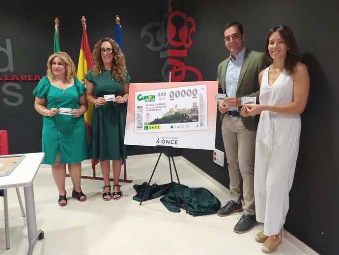 Presentación del cupon dedicado a Alcalá la Real como Villa Europea del Deporte 2023