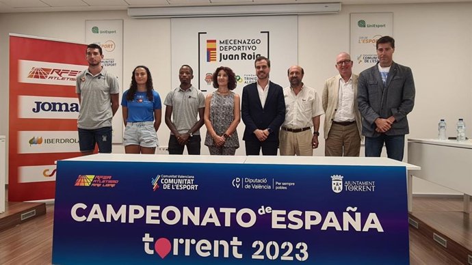 El presidente de la RFEA, Raúl Chapado, presidió la presentación del Campeonato de España al aire libre de 2023, que se disputa en Torrent (Valencia) este fin de semana.
