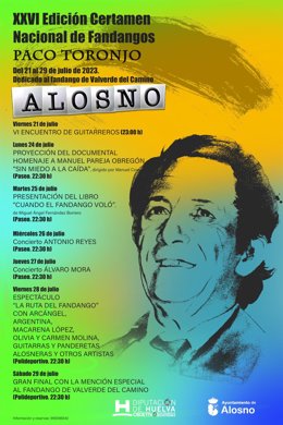 Cartel del XXVI Certamen Nacional de Fandangos Paco Toronjo