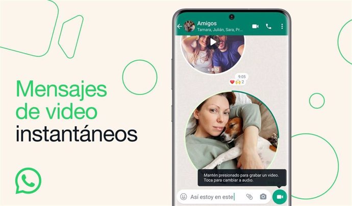 Los mensajes de vídeo llegan a WhatsApp