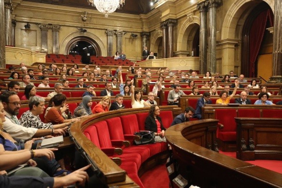 Votación en el pleno del Parlament el 27 de julio. 