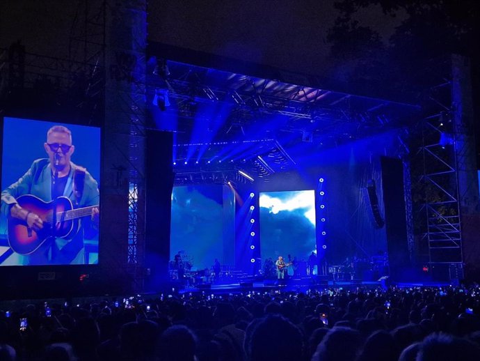 Alejandro Sanz en su concierto de Vigo.