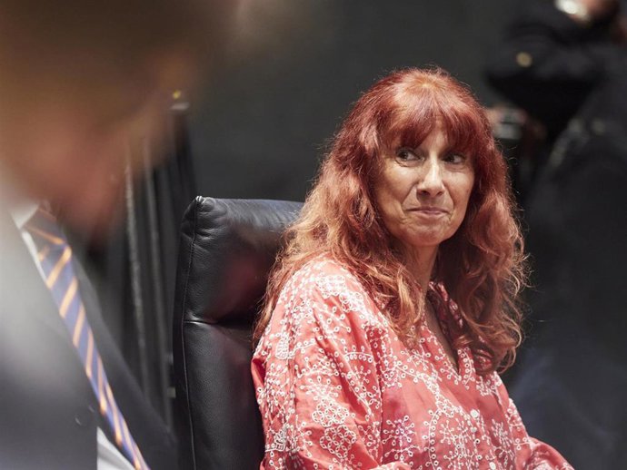 Archivo - La parlamentaria de Vox Maite Nosti durante la sesión constitutiva del Parlamento de Navarra, a 16 de junio de 2023, en Pamplona, Navarra (España). 