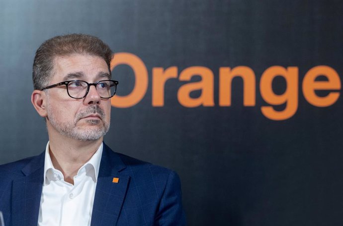 El consejero delegado de Orange España, Ludovic Pech, ofrece una rueda de prensa para presentar los resultados correspondientes al primer semestre del año de Orange, en el Hotel Rosewood Villa Magna, a 26 de julio de 2023, en Madrid (España). Orange ha ce