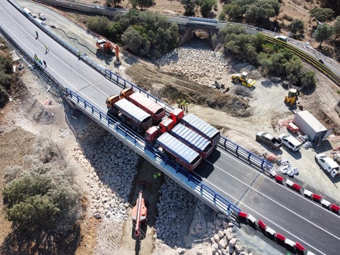 Nuevo puente en la N-523 que une Cáceres y Badajoz
