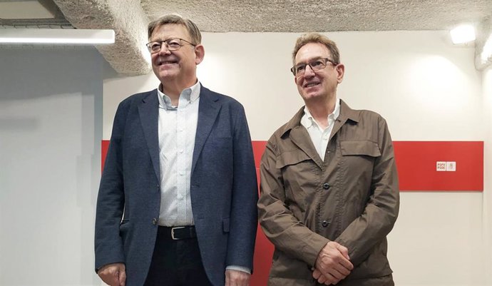 Ximo Puig (e) i Miguel Mínguez