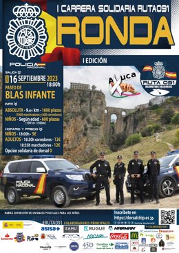 Nota De Prensa + Fotos " La Comisaría Local De La Policia Nacional Presenta En Ronda La Primera Edición De La Carrera Solidaria 'Ruta 091' "