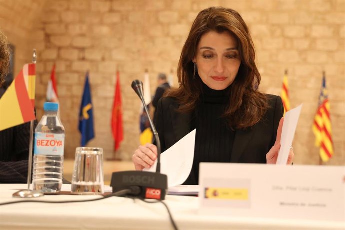 Archivo - La ministra de Justicia, Pilar Llop, preside la conferencia sectorial de Justicia, en el Baluard Museu d'Art Contemporani de Palma.