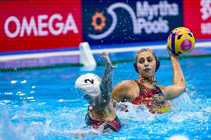 La jugadora española de waterpolo Judith Forca en un partido del Mundial de Fukuoka 2023