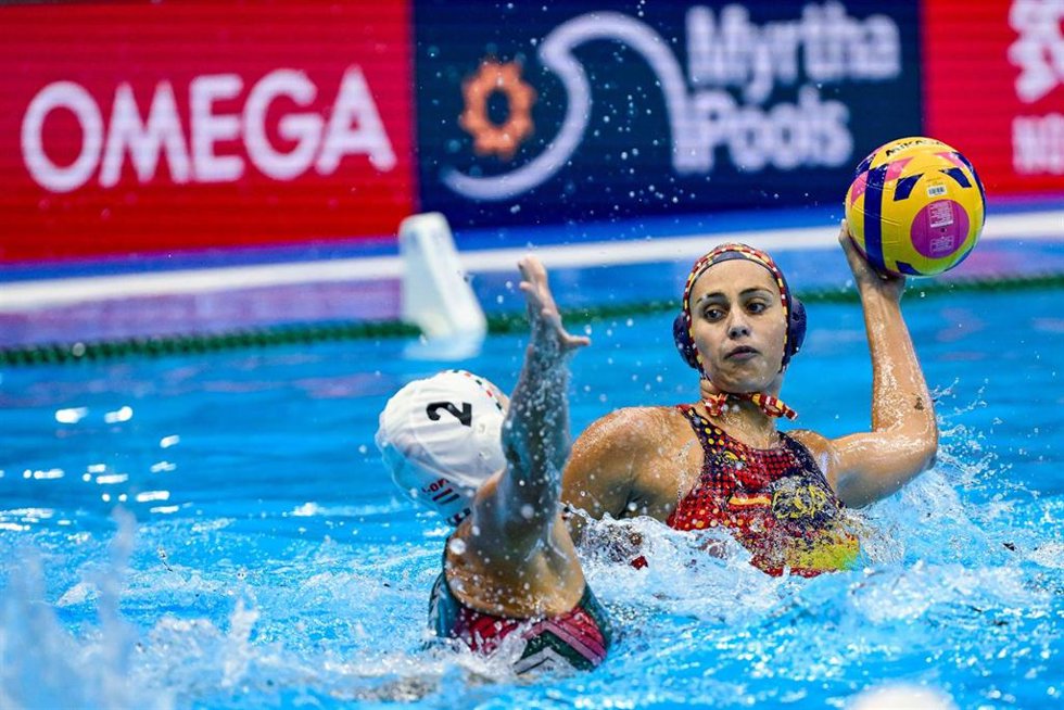 La jugadora española de waterpolo Judith Forca en un partido del Mundial de Fukuoka 2023