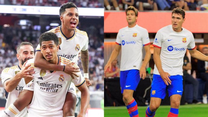 Jude Bellingham y Rodrygo Goes (Real Madrid, y Marcos Alonso y Andreas Christensen (FC Barcelona).
