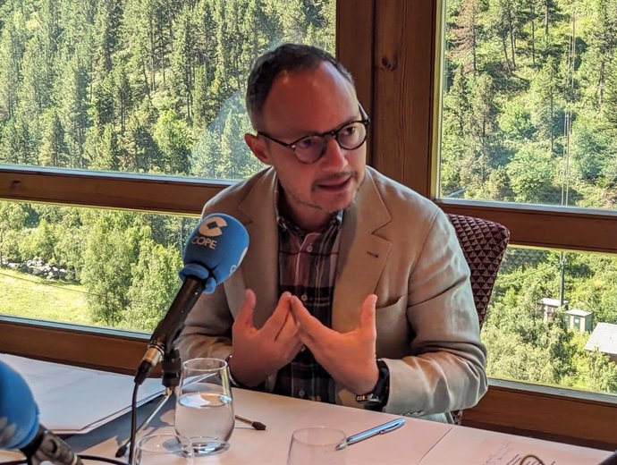 El Jefe de Gobierno de Andorra, Xavier Espot, en una entrevista en el programa 'Ara Andorra' de Cope Catalunya y Andorra
