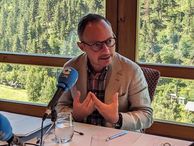 El Cap de Govern d'Andorra, Xavier Espot, en una entrevista al programa 'Llaura Andorra' de Cope Catalunya i Andorra