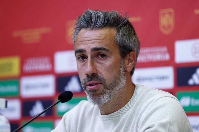 Jorge Vilda, head coach, attends his press conference to give the names of players for the World Women Cup at Ciudad del Futbol on June 30, 2023, in Las Rozas, Madrid, Spain.