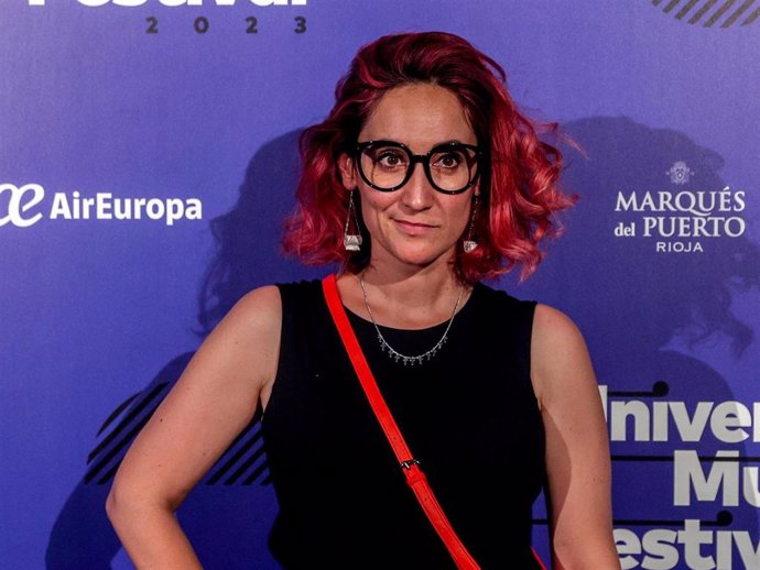 La presentadora Ana Morgade posa durante el photocall previo al concierto de Rufus Wainwright dentro del Universal Music Festival, a 25 de julio de 2023, en Madrid (España)