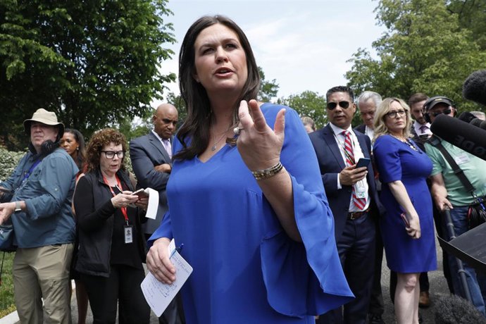 Archivo - La gobernadora de Arkansas, Sarah Huckabee Sanders