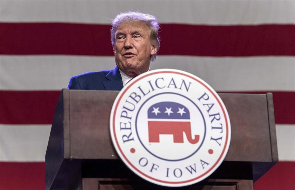El expresidente estadounidense Donald Trump en un acto de campaña