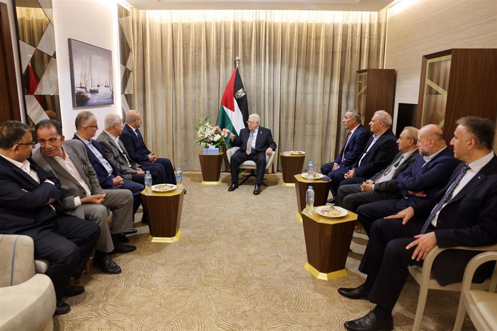 Dirigentes de facciones palestinas reunidas en El Alamein, Egipto