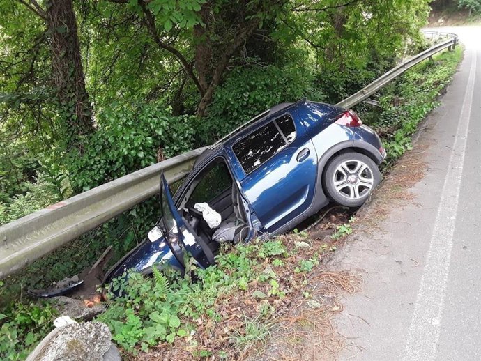 Accidente de tráfico registrado en la zona de A Fervedoira, en Lugo.