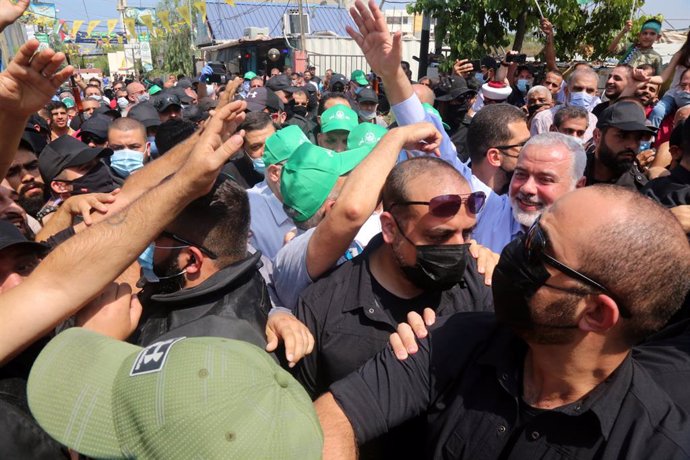 Archivo - September 6, 2020, Ain Al-Hilweh, Beirut, Lebanon: A picture taken on September 6, 2020. Hamas' political bureau chief Ismail Haniya visits the Ain al-Hilweh refugee camp, south Lebanon