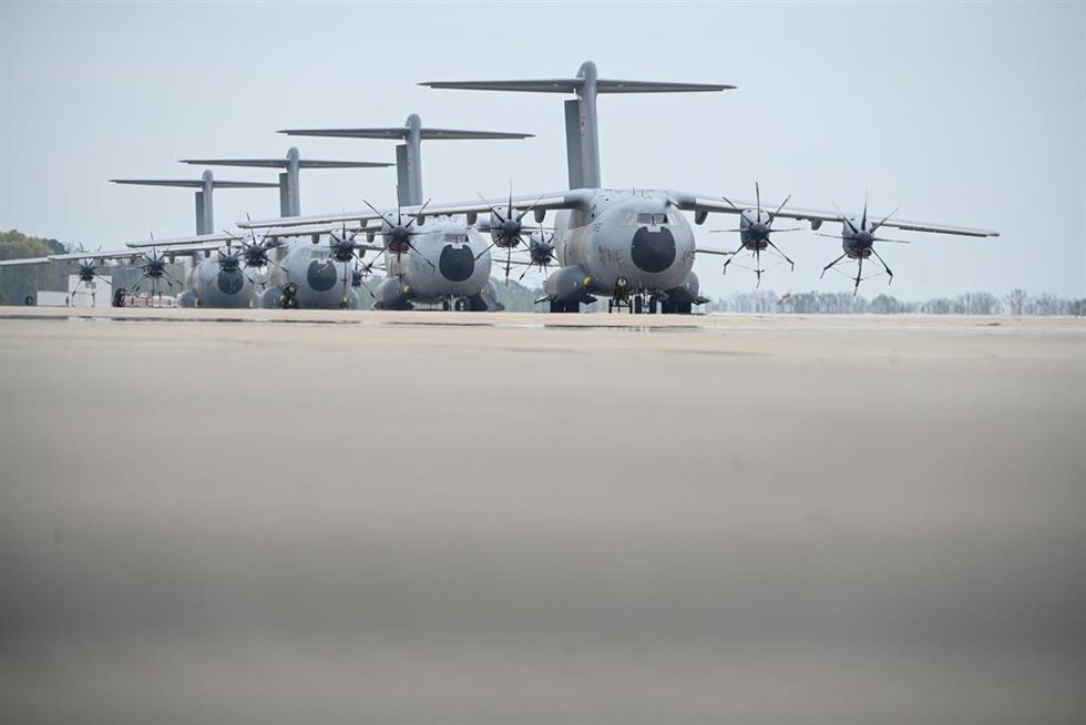 Archivo - Aviones de las Fuerzas Aéreas alemanas en una misión de rescate en Sudán