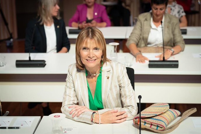 La nueva presidenta de la Diputación de Barcelona, Llusa Moret, durante el pleno de constitución de la Diputación de Barcelona