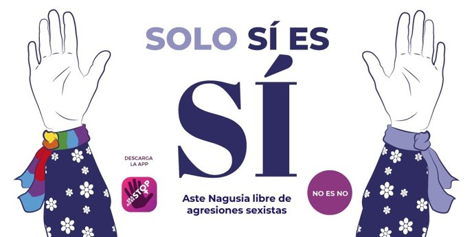 Imagen de la campaña contra las agresiones sexistas para Aste Nagusia de Bilbao